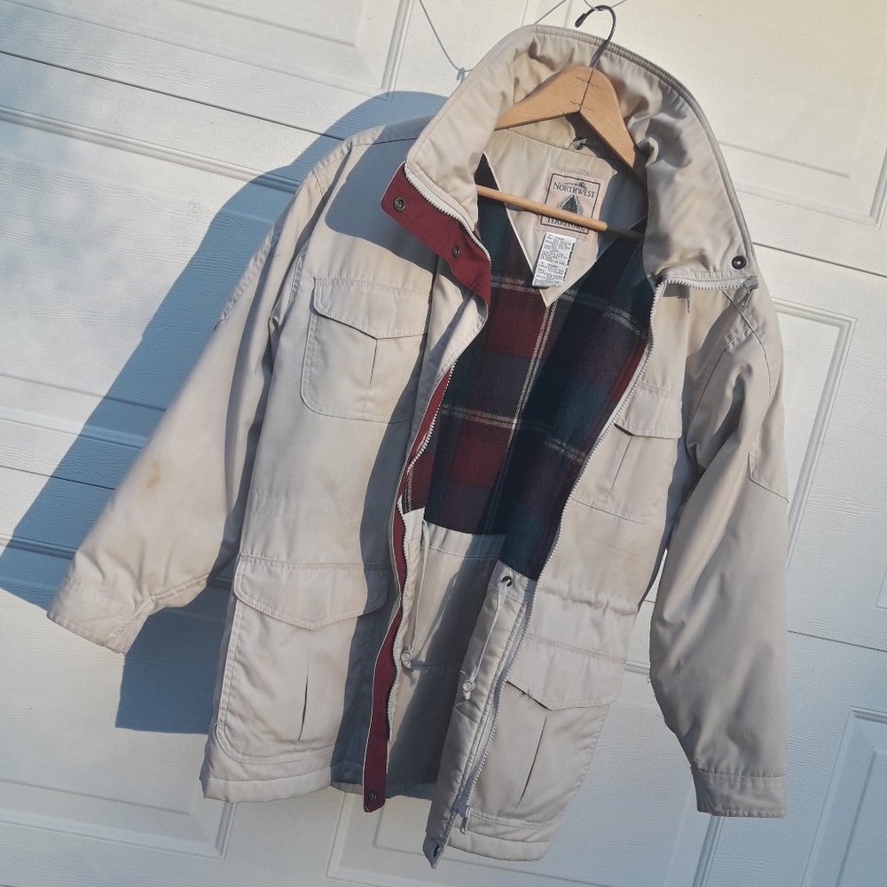Winter Coat Rugged Outerwear Canvas Flannel Lining